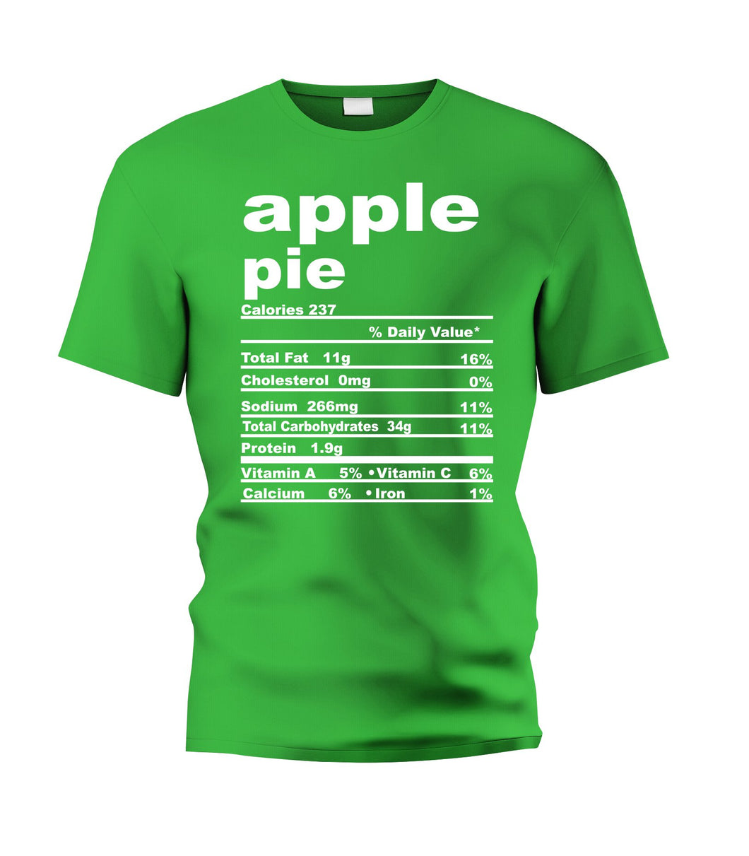 Apple Pie Nutritional Facts Tee