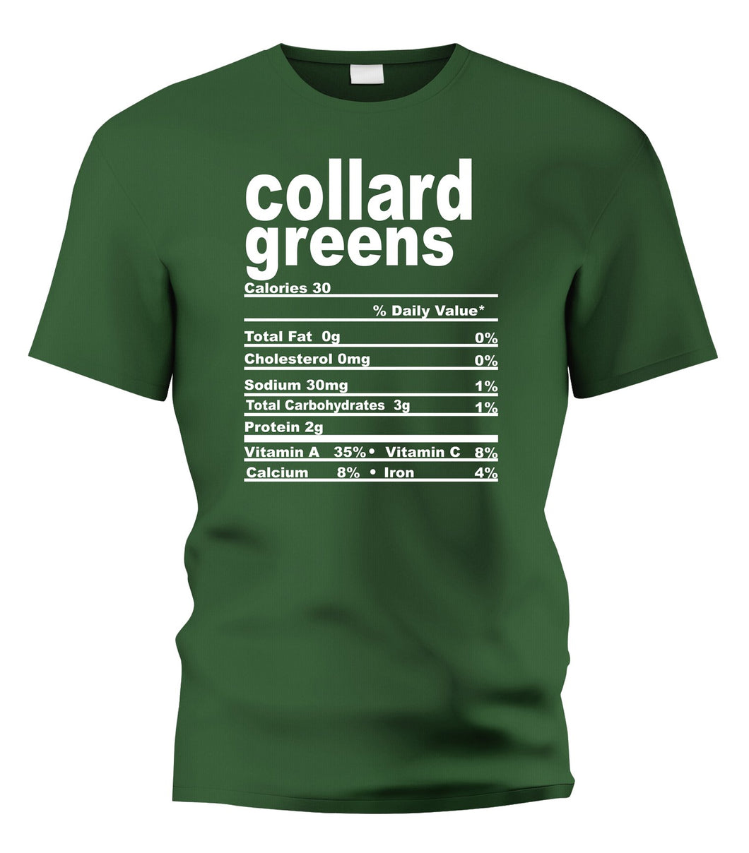 Collard Greens Nutritional Facts Tee