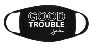 "Neon White" Good Trouble-Rep John R Lewis Face Covering