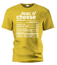 Load image into Gallery viewer, Mac n&#39; Cheese Nutritional Facts Tee
