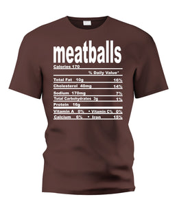 Meatballs Nutritional Facts Tee