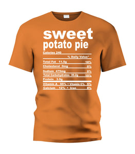 Sweet Potato Pie Nutritional Facts Tee